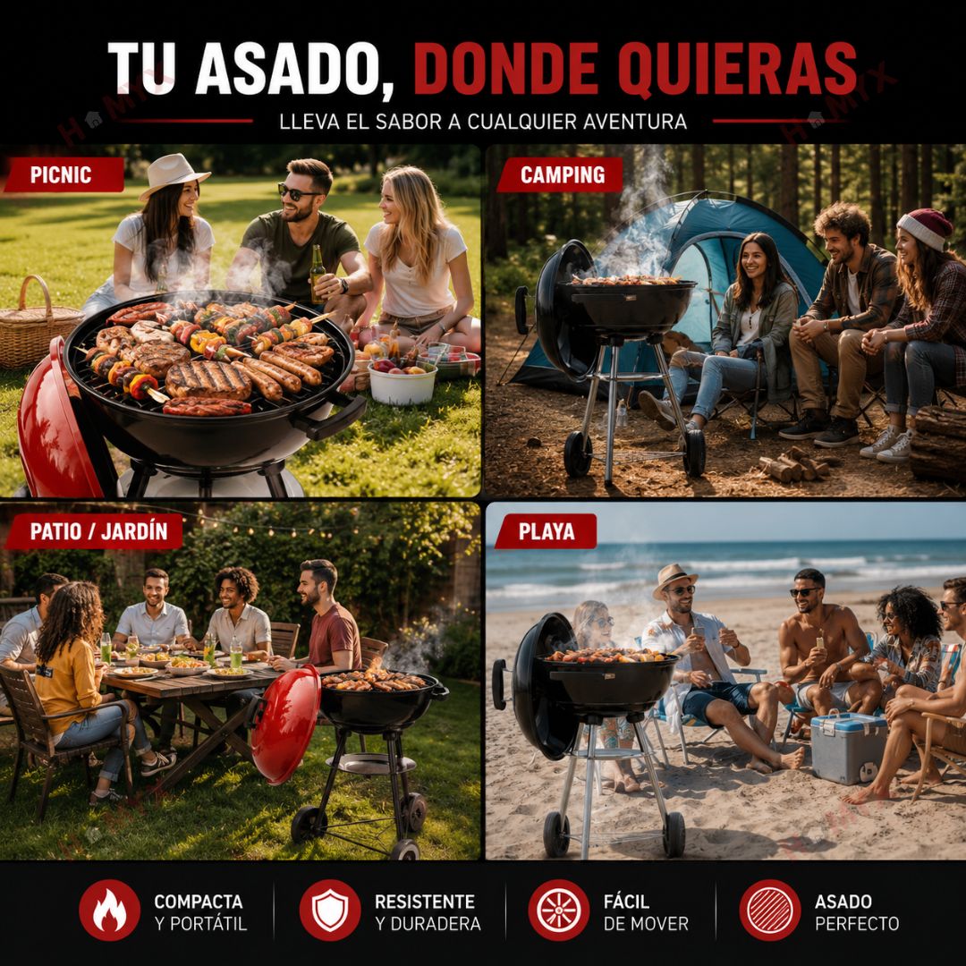 Parrilla de Carbón+ Cuchillo de REGALO
