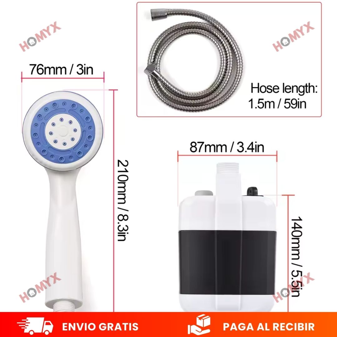 Ducha Travel– Báñate Cómodo Donde Estés, Sin Instalaciones