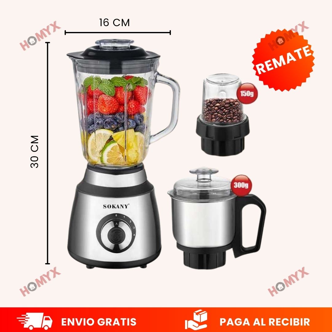 LICUADORA SOKANY + 2 PICADORAS DE REGALO 🎁