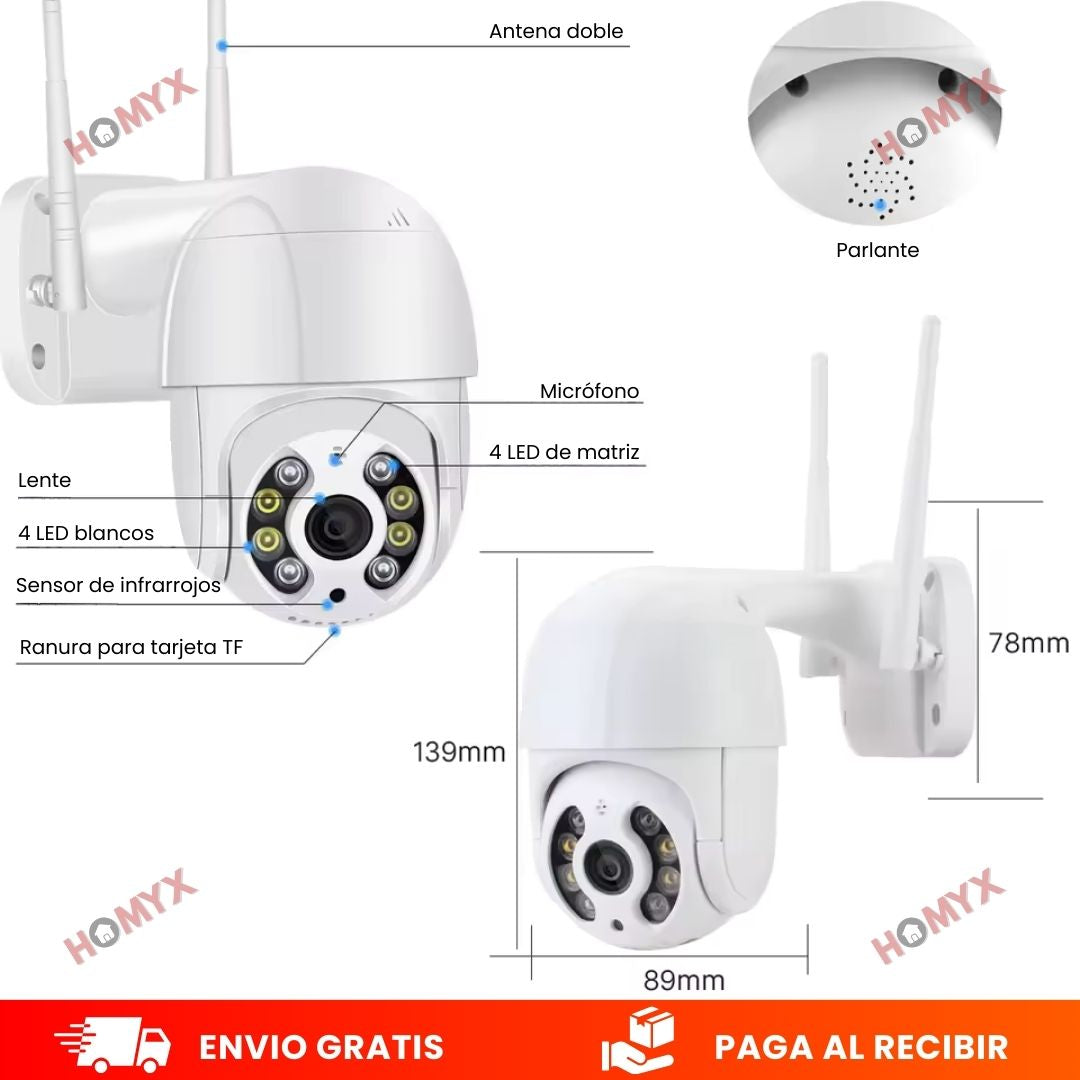 Cámara Inteligente Giratoria- Vigila tu hogar o negocio desde tu celular