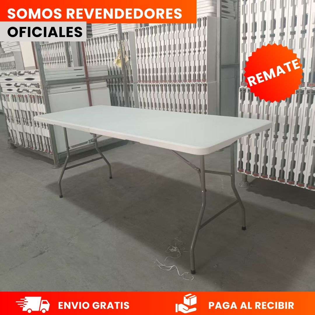 ¡MEGA COMBO! Mesa Extra GRANDE + 4 Bancos Plegables
