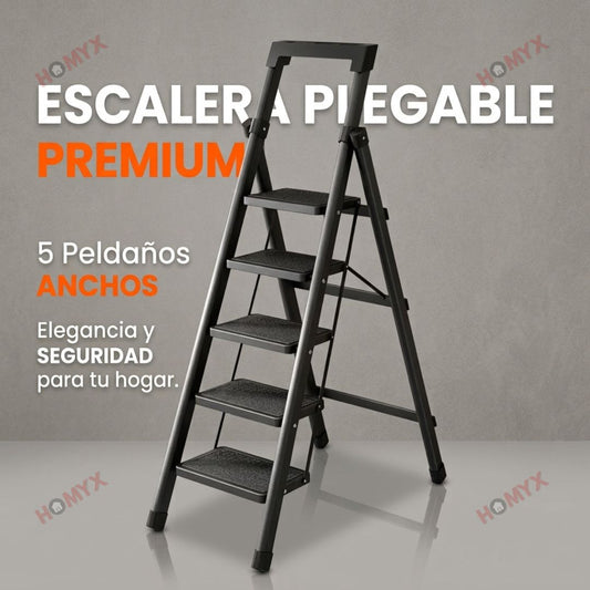 🪜 Escalera de Acero Plegable 5 Peldaños