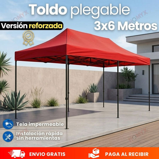 Toldo y Estructura 3X6 Metros-Plegable