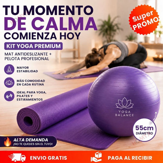¡SUPER COMBO! Mat y Pelota de Yoga