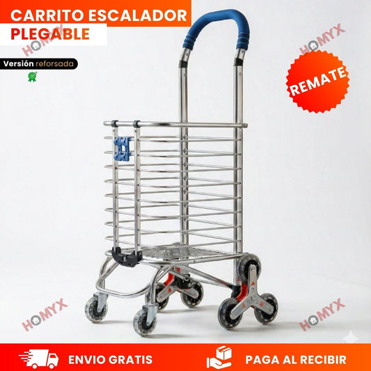 Carrito Escalador de Mercado – Sube Escaleras Sin Esfuerzo y Sin Cargar Peso