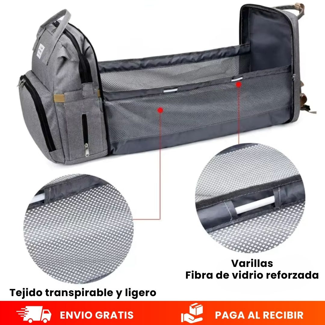 COMBO- Mochila Pañalera Y Kit Para Bebe