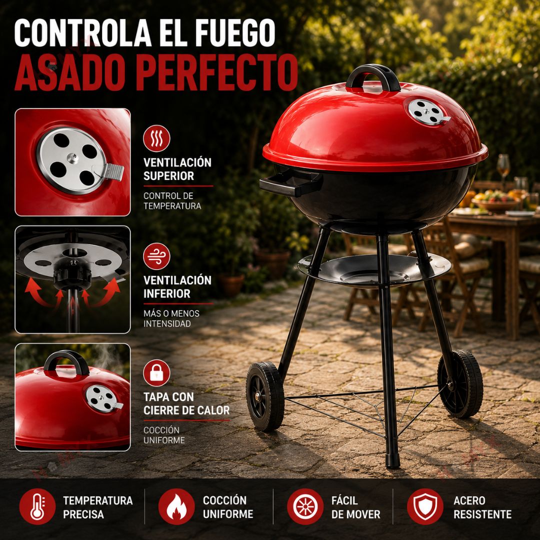 Parrilla de Carbón+ Cuchillo de REGALO
