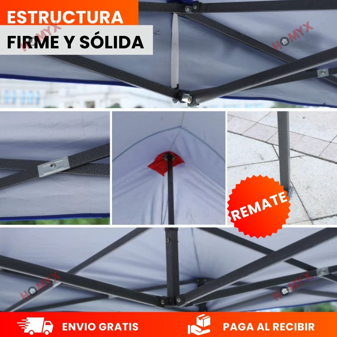 Toldo y Estructura 3X3 Metros-Plegable