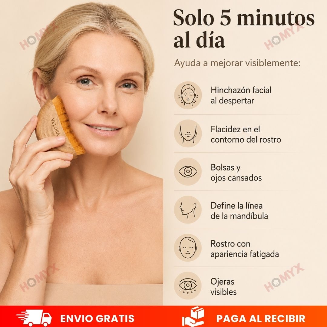 Cepillo Velora- Facial linfático de drenaje