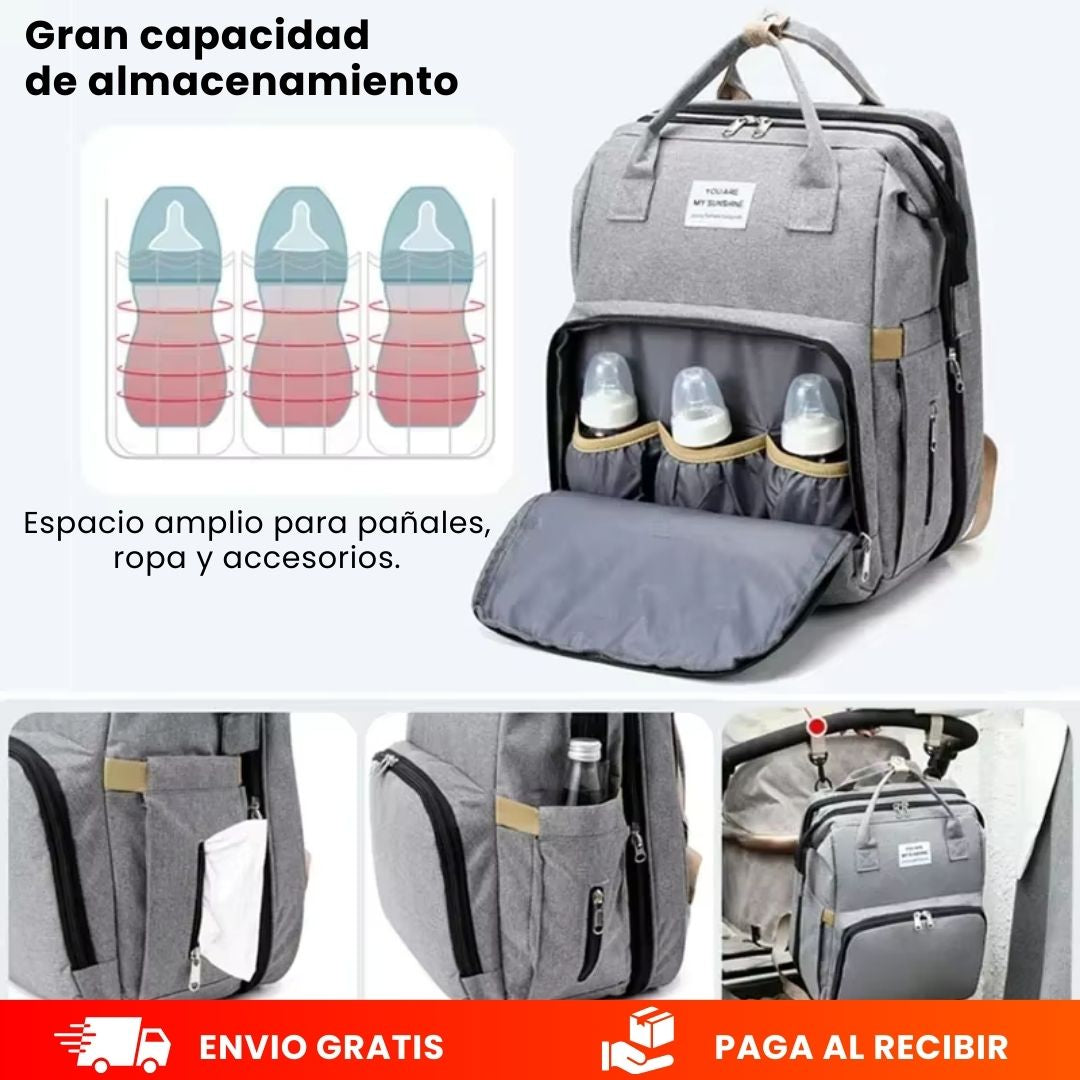 COMBO- Mochila Pañalera Y Kit Para Bebe