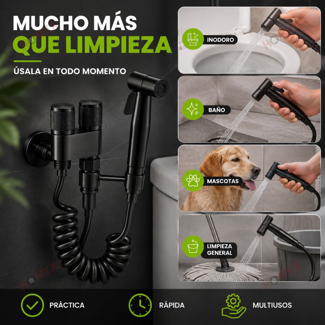 CleanGo- Rociadora para Baño + 10 pastillas para inodoro GRATIS