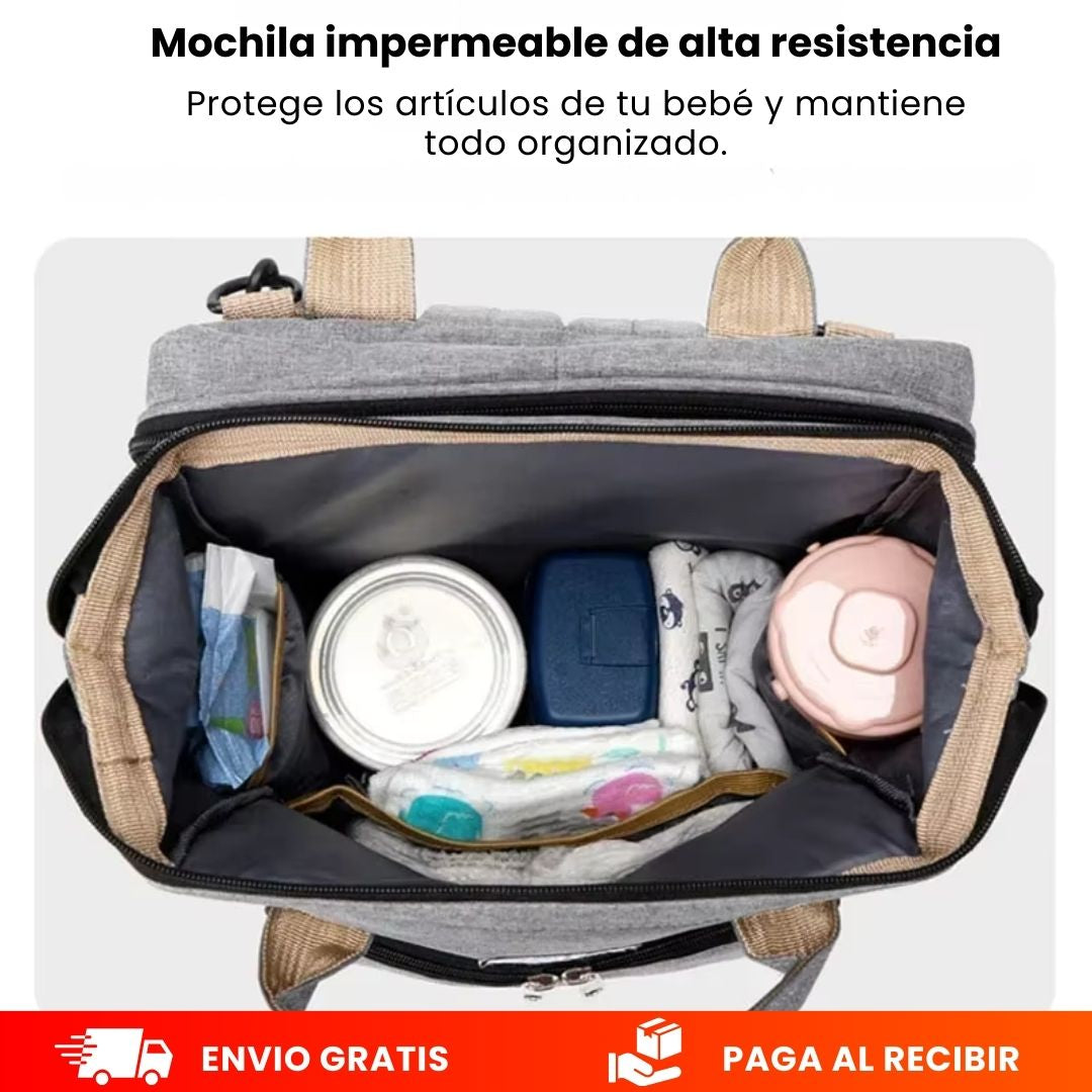COMBO- Mochila Pañalera Y Kit Para Bebe