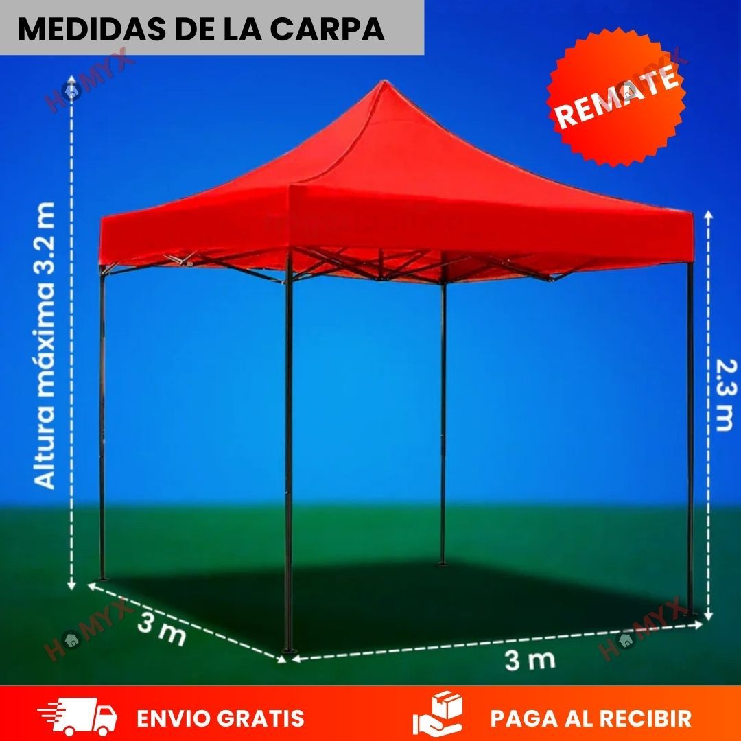 ¡MEGA COMBO! Carpa Reforzado 3x3 + Mesa Extra GRANDE
