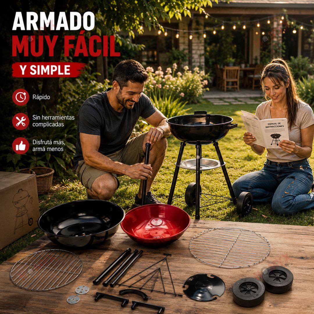 Parrilla de Carbón+ Cuchillo de REGALO