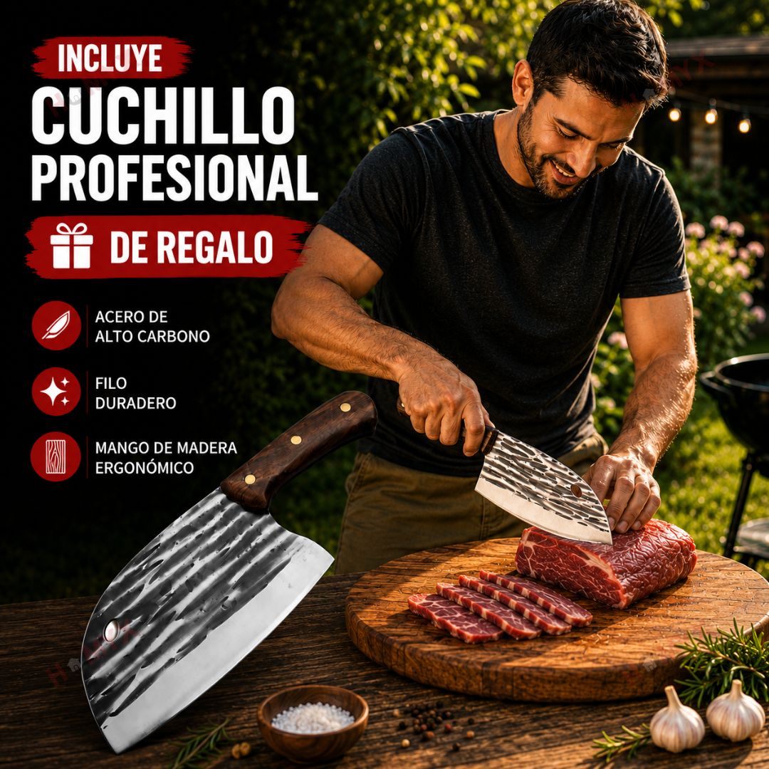 Parrilla de Carbón+ Cuchillo de REGALO