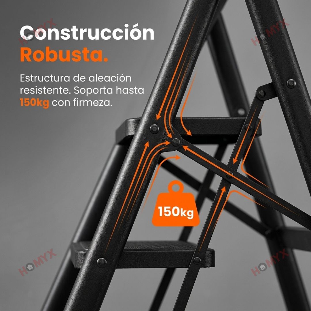 🪜 Escalera de Acero Plegable 5 Peldaños