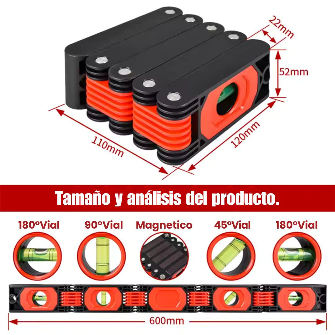 Regla de nivel plegable- Magnético