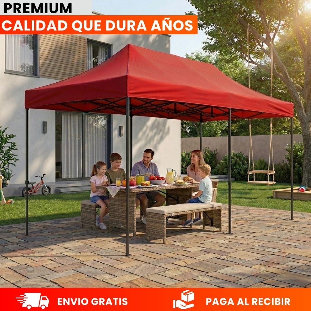 Toldo y Estructura 3X6 Metros-Plegable