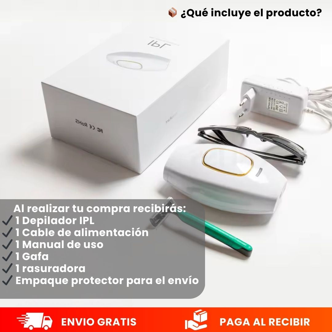 Depilador Laser IPL-Para rostro y cuerpo